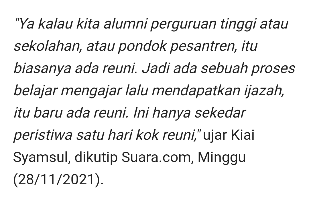 Kiai NU bilang begini...