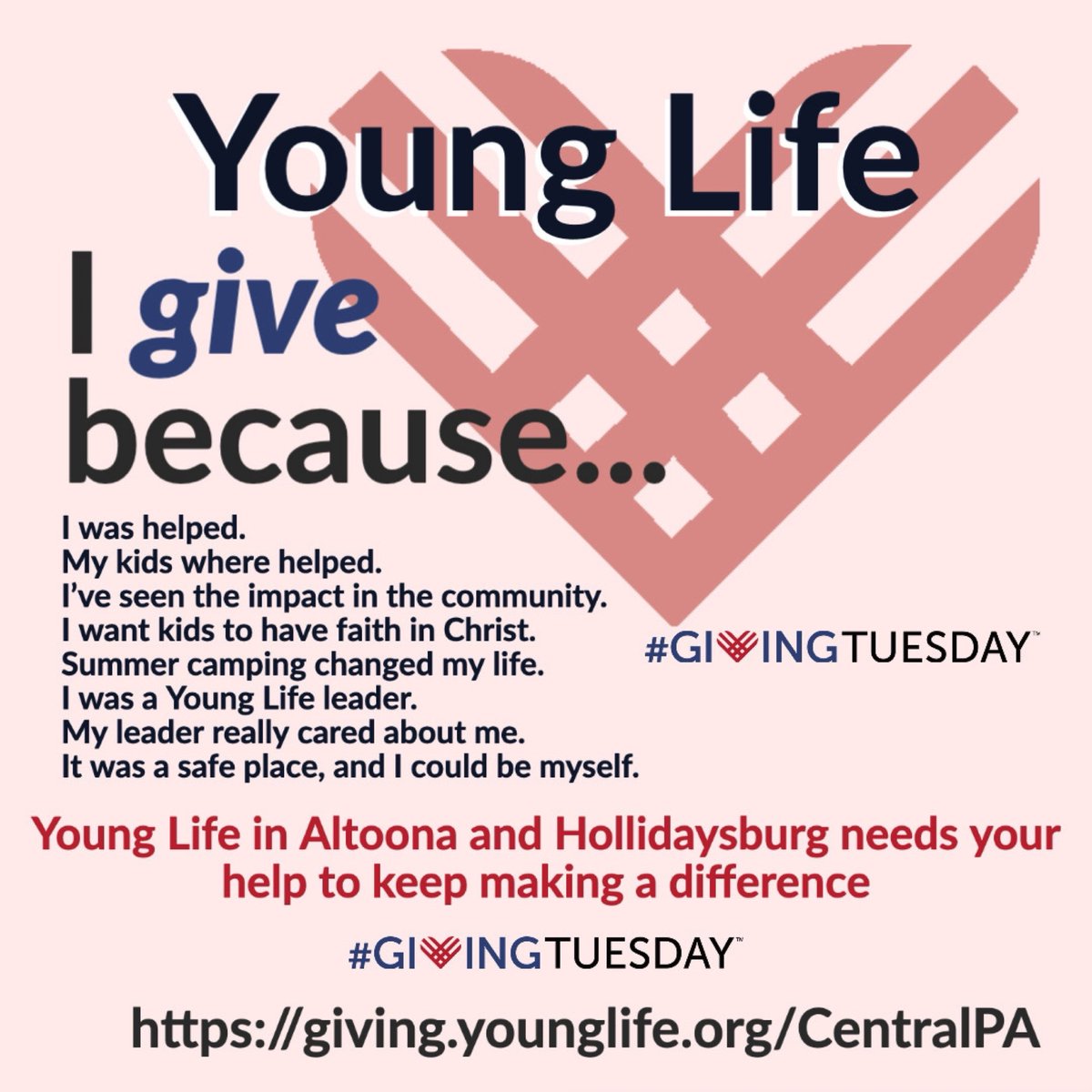 TimOBrienYL's tweet image. Any gift is so greatly appreciated to keep Young Life in our community thriving. The link is: giving.younglife.org/CentralPA