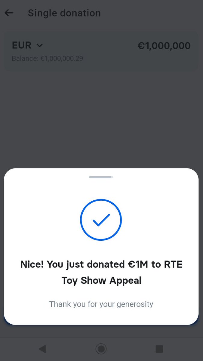vyatsenko's tweet photo. @RevolutApp @RTELateLateShow Thank you all for the outpouring of support and donations to the #LateLateToyShow2021 charity appeal via @RevolutApp 
@RTELateLateShow https://t.co/Cl3rxVlTFS