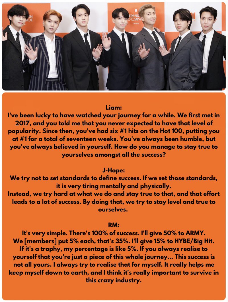 Liam McEwan (@liammcewan) on Twitter photo J-Hope and RM of <a href="/BTS_twt/">λ°©νμλ
λ¨</a> answer my question on staying true to yourself.
Permission To Dance On Stage - LA Press Conference, 11/28/2021. J-Hope and RM of <a href="/BTS_twt/">λ°©νμλ
λ¨</a> answer my question on staying true to yourself.
Permission To Dance On Stage - LA Press Conference, 11/28/2021.