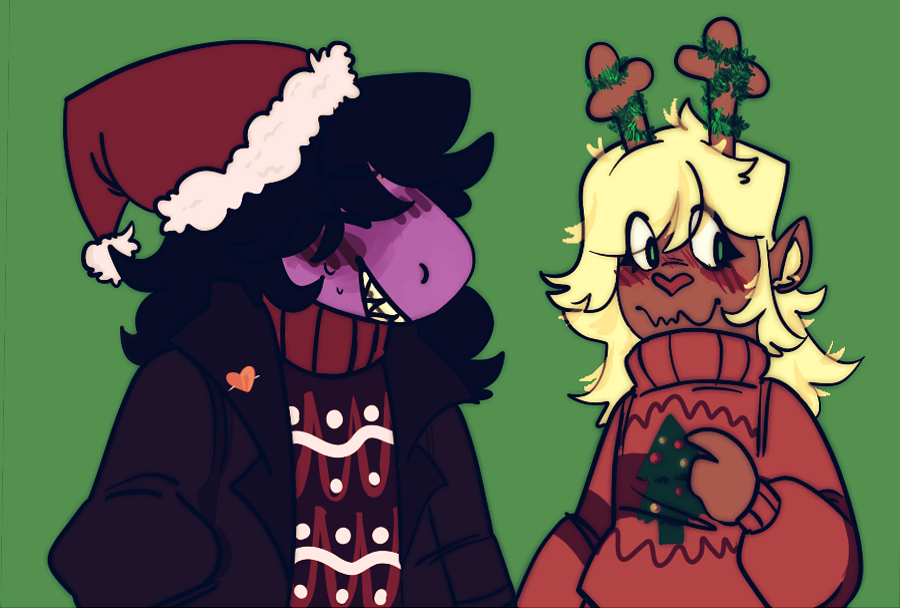made this for some homies who needed suselle Christmas pfps bc I support lesbians #suselle