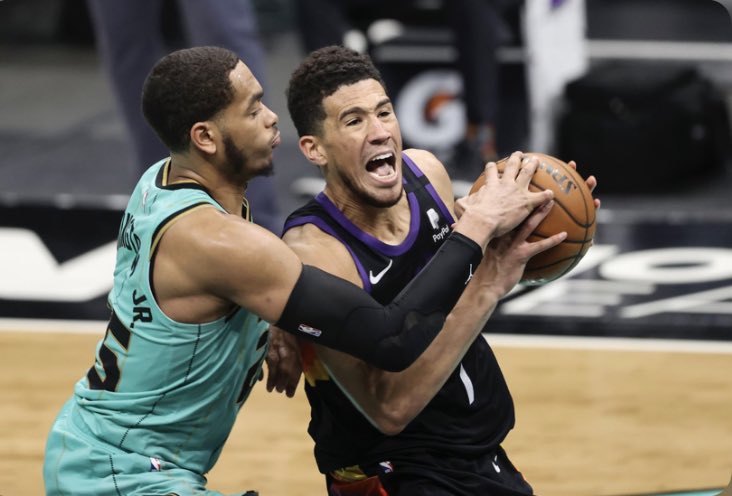 HornetsProAm's tweet photo. Hornets Lose Game 2. Suns win 59-55. Series tied 1-1. https://t.co/JdVADLe9id