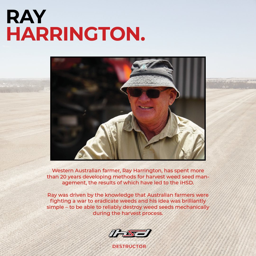 SeedDestructor's tweet photo. The Ray Harrington Story 📖
Learn more 👉 https://t.co/i08vXNjJBZ
#SimplerBetter #HWSC #iHSD #Harvest21 #WeedSmart #GRDC #HerbicideResistance https://t.co/tAtSbbmJXO