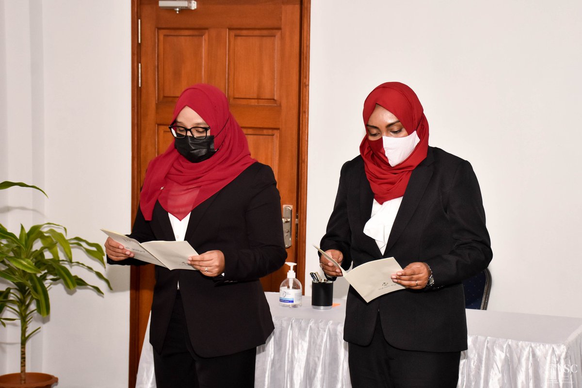 MaldivesJSC's tweet photo. Highlights from yesterday's Oath Taking Ceremony of newly appointed Judges to Family Court.

More photos: https://t.co/lxXOavwrUa https://t.co/gHmSz4Jk2Z