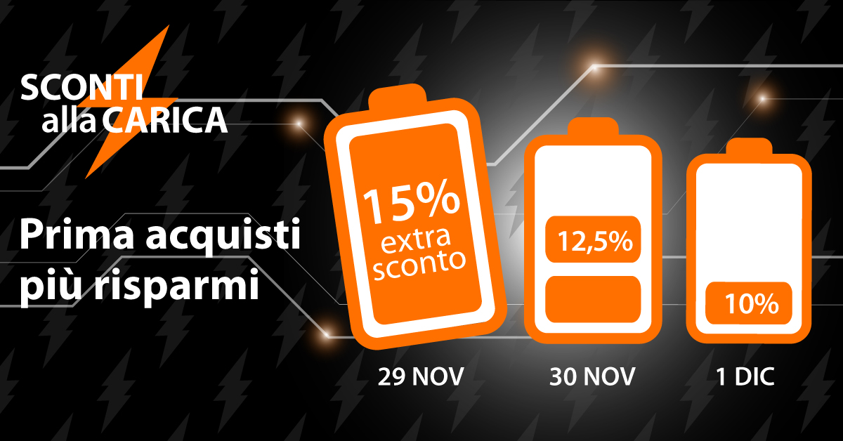 Utensili da lavoro, arredo per officina e DPI: hai solo tre giorni per fare la carica di extra sconti! L'energia potrebbe esaurirsi presto… Scopri i coupon e acquista subito ➡️ fal.cn/3kcbR