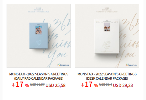 Ktown4u_IDN's tweet photo. 🇮🇩 Ktown4u Indonesia @monstaxtradeina

🗓️MONSTA X - 2022 SEASON'S GREETINGS
 ✅DESK CALENDAR PACKAGE
 ✅DAILY PAD CALENDAR PACKAGE

✍️link for new account https://t.co/djmHZxxYIF
👉link for purchase https://t.co/iLM5x991ms https://t.co/MKUi0blKIK