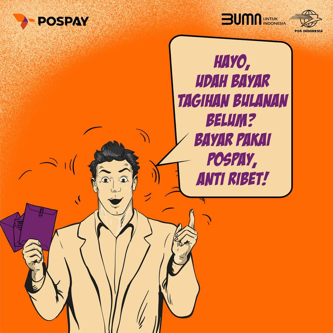 Bayar tagihan air, bpjs, listrik, sampai beli tiket kereta? Pospay-in aja!