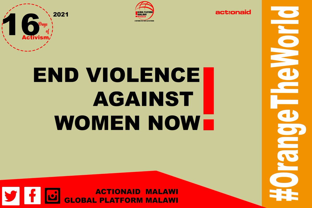 actionaid_mw's tweet photo. Gender-Based Violence (GBV) creates an unequal world for vulnerable people. Access to quality services including those related to public health must be enjoyed by us all. We all have a role to play to end GBV. Together, we can #OrangetheWorld! https://t.co/Uwy6YG7Mnc