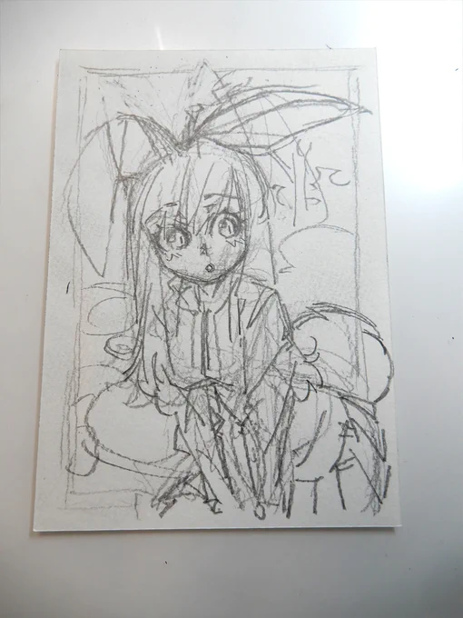 ラフ。線画を取り忘れてしまった。せっかくGペンで描いたのに。 
