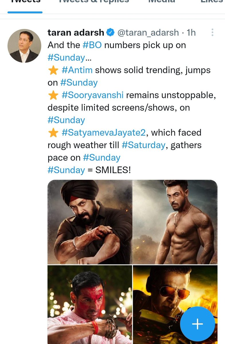 WHEN U CANNOT AGREE THAT THE PUBLIC HAD REJECTED ALL THE MOVIES WHICH WERE BAD BUT U Watched WITH GLASSES OF MONEY GAVE STARS AFTER STARS ANYBODY WHO CALLS #SatyamevJayate2 SUNDAY COLLECTION GOOD NEED MENTAL CHECK UP SAME GOES FOR #ANTIM #taranadarsh stars are useless as vfx pack