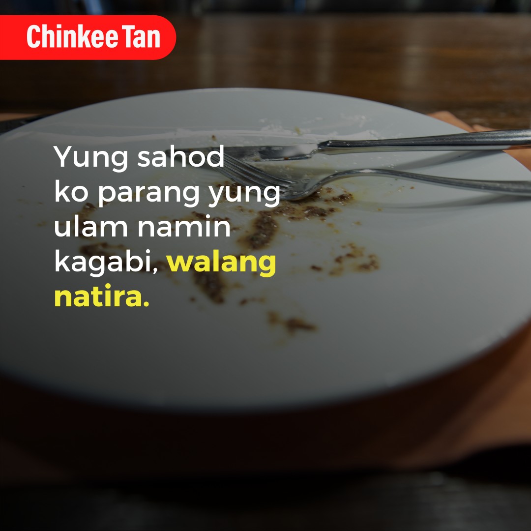 chinkeetan's tweet photo. Yung pasensya ko din ubos na... hahaha char
Learn how to bounce back and create a pandemic-proof income this 2021! Check this; https://t.co/mBmRkF7rjn
#sahod #ubosna #hugotquote https://t.co/28MiRHTsH3