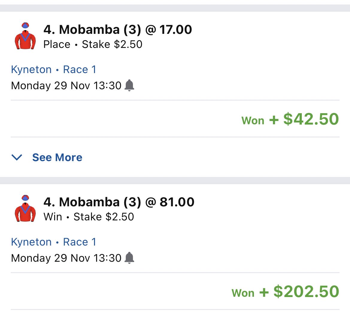 GamblorOfficial's tweet image. 😂 Saw the name and couldn’t resist a dabble… didn’t think he’d actually have a chance at $81! 😂 #MoBamba