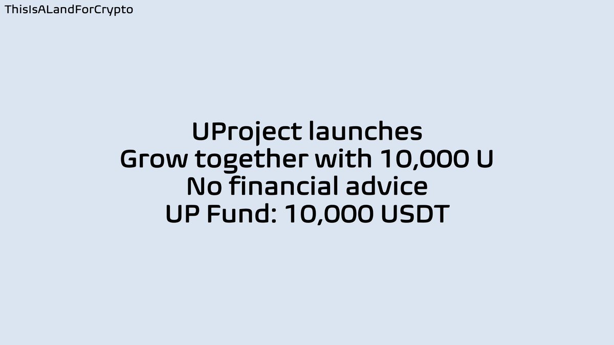 CTextland's tweet photo. #UProject starts now
UProject was born out of a friend's idea at the Thanksgiving party. Start with an experimental bankroll of $10,000 and see how quickly it grows. Hope #crypto   frens will share their favorite tokens here and also hope we will grow together in the crypto world https://t.co/Q1grVDNVFN