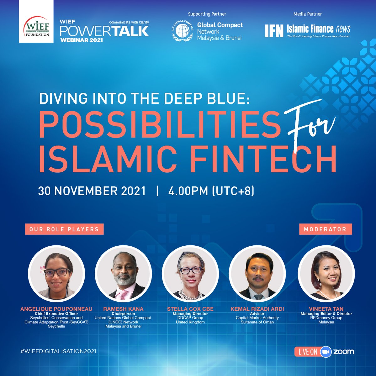 WIEF_Foundation's tweet photo. More than 100 participants from 23 countries have registered. What are you waiting for? Register now at https://t.co/drFom5FKlB. Admission is complimentary.
#WIEF #WIEFdigitalisation2021 #WIEFPOWERTALK #sukuk #blueeconomy #islamicfintech #fintech #SeyCCAT #Redmoney #DDCAP #UNGC https://t.co/3XRAF4E2FB