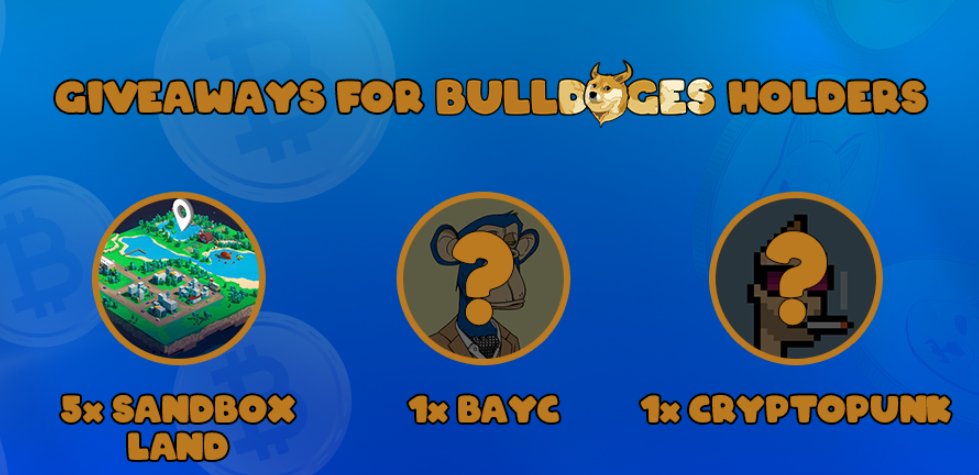 BullDoges_NFT's tweet photo. 🔥Check our roadmap: https://t.co/606hLGfXXx

🎁Mint date: 30.11, 6 PM UTC

#NFT #BullDoges 
#CryptoPunk #BAYC #TheSandbox #NFTs #NFTGiveaway https://t.co/kL18xx6xBK