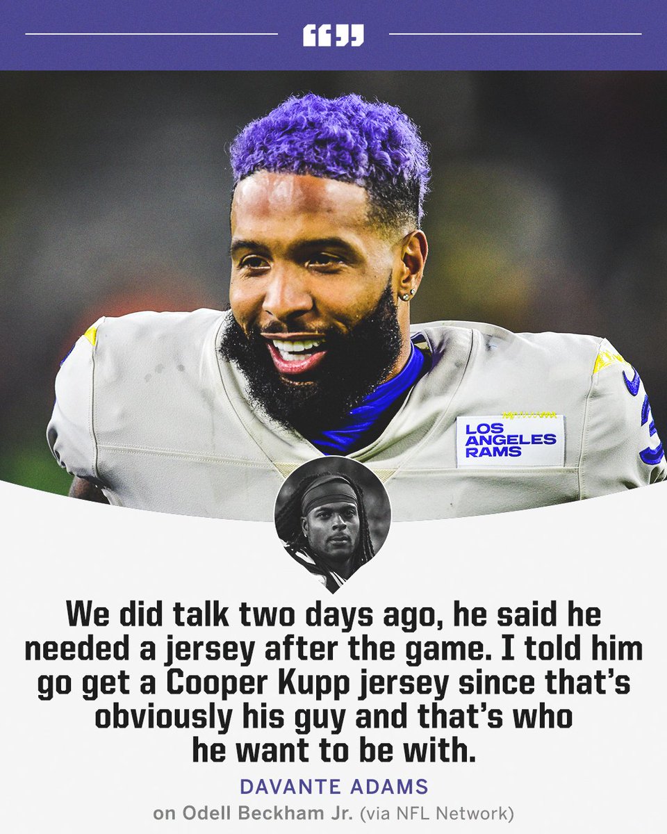 Davante Adams told Odell to get a Cooper Kupp jersey instead 😂