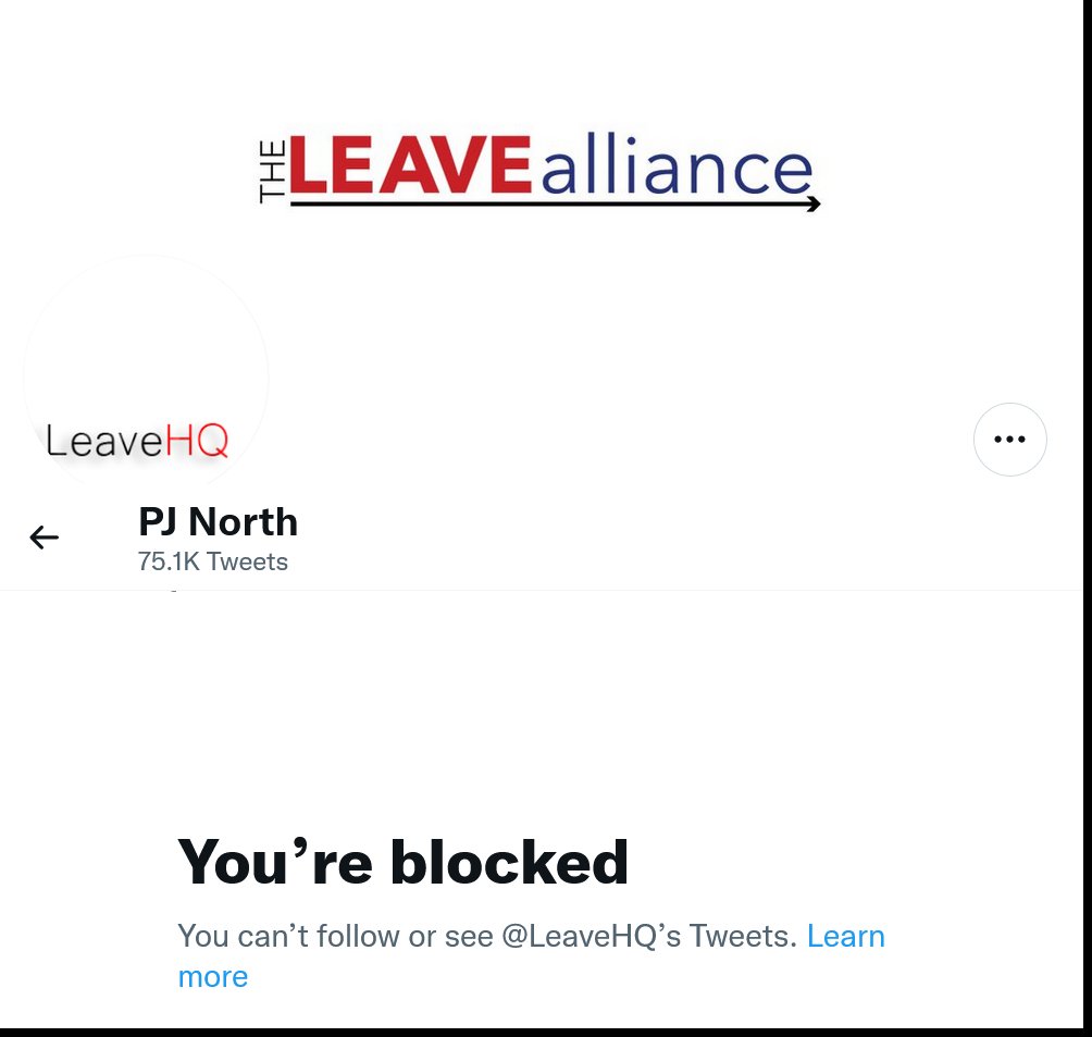 @LeaveHQ Doh! - Guess I can't join The Leave Alliance. #Racist #BrexitReality 🤣🤣🤣