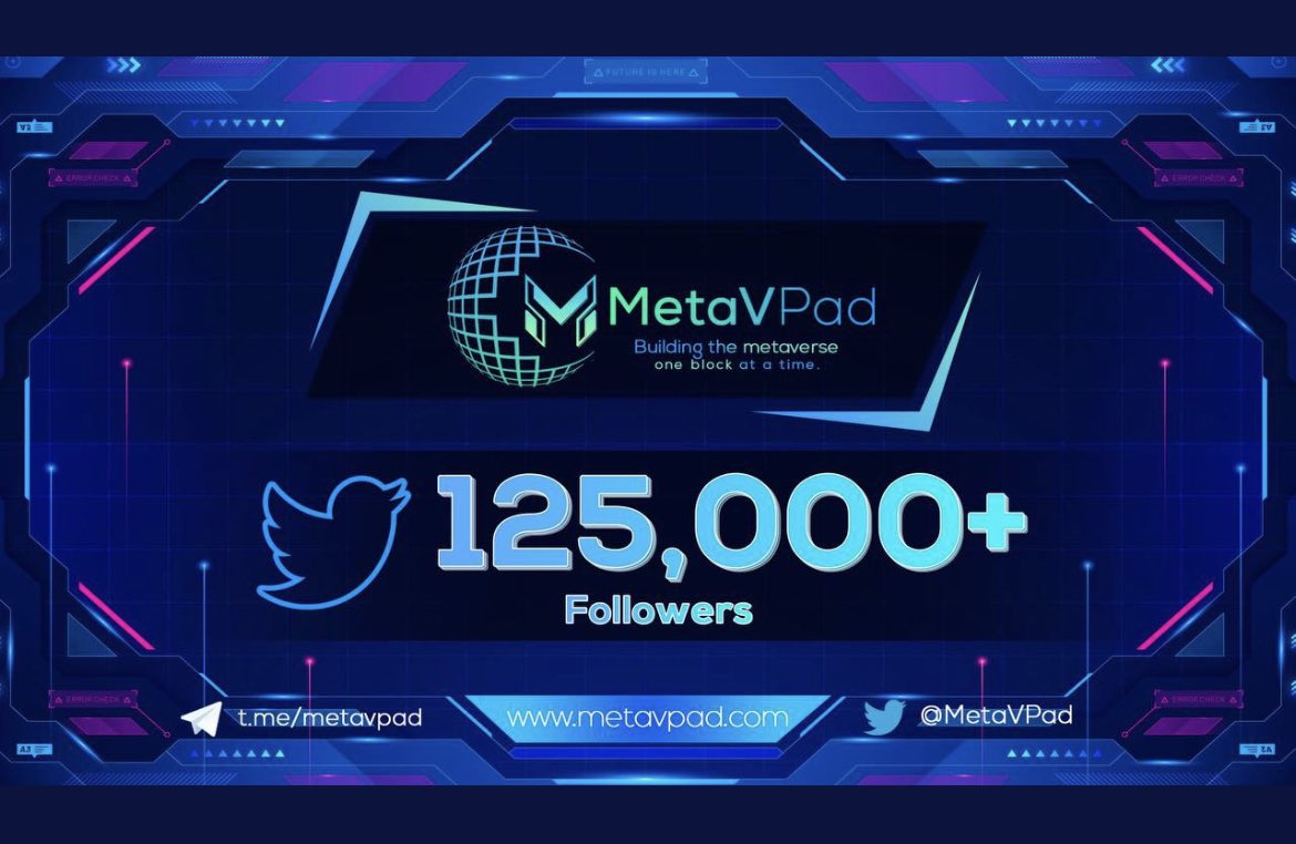 Paradise_Mkting's tweet photo. 👉🏻Mark the Date ‘10th of December 2021’
@MetaVPad IDO on all @BlueZillaVc Launchpads! This is one of the most hyped projects of year and Going to break record numbers 🚀 🚀🚀
 👉🏻#MetaVPad has just hit 125k followers on Twitter. 

👉🏻Updates here | https://t.co/GatcmoCDQ2 https://t.co/0NFzNHS9KB