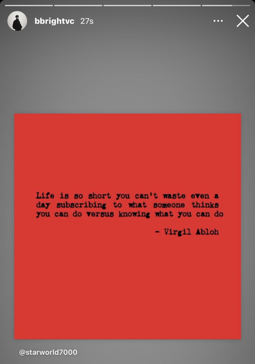 Women CAN code #womencancode on X: Life is so short that you can't waste a  day subscribing to what someone thinks you can do vs. what you CAN do - Virgil  Abloh