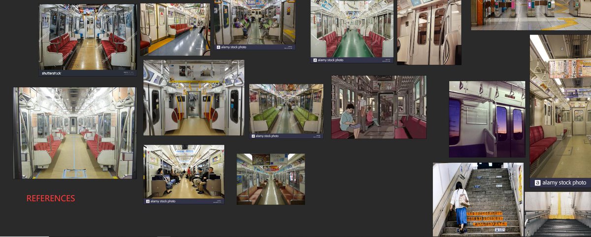 Subway scene from recent personal project Miracle love, I really like the complexity, especially the floor which have lots of interesting bumps and displacement causing detailed reflection😇(Cinema4D/Octane)