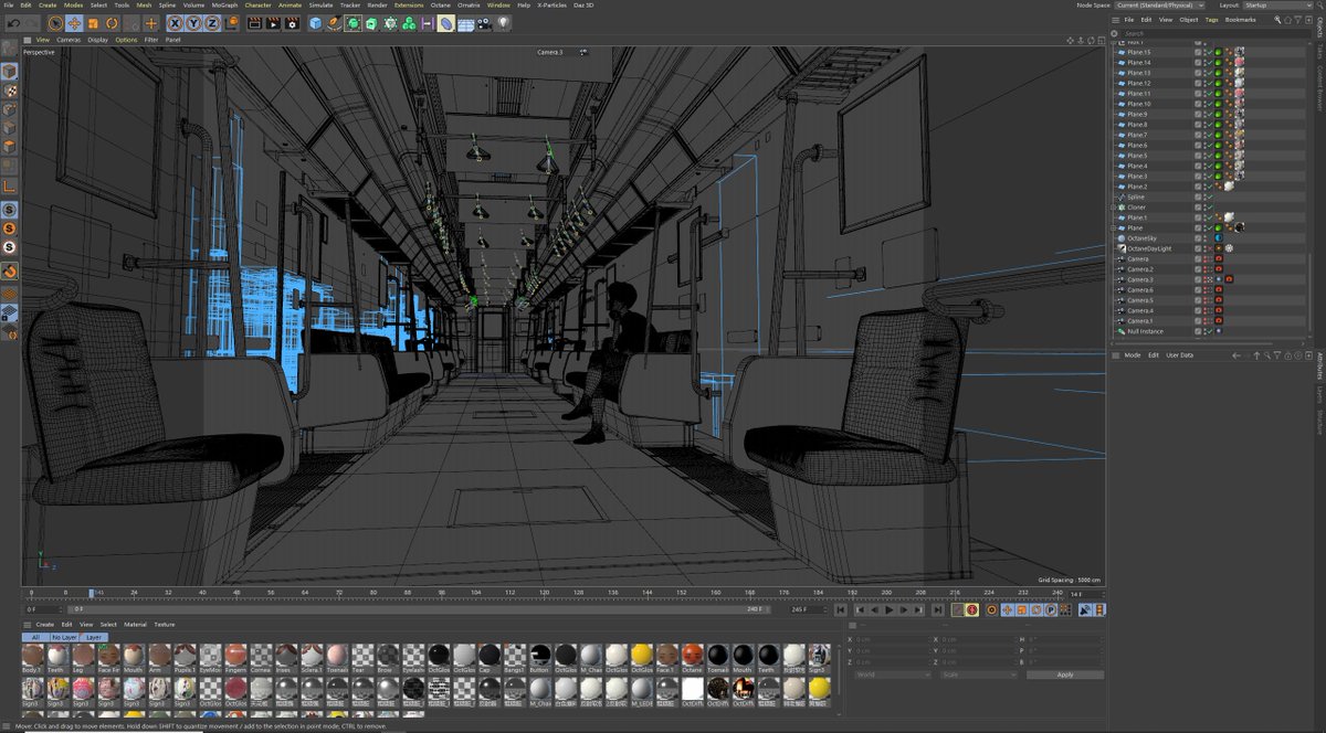 Zaoeyo's tweet photo. Subway scene from recent personal project Miracle love, I really like the complexity, especially the floor which have lots of interesting bumps and displacement causing detailed reflection😇(Cinema4D/Octane) https://t.co/WVo84V5ZAH
