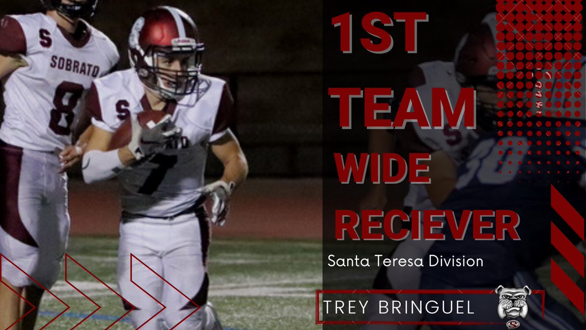 SobratoFootball's tweet photo. Congratulations to Trey Bringuel! 1st Team All League WR! Class of β22! Go Bulldogs!
#2Claps2Barks
#WeAreSHS https://t.co/OX0Yc6vWD9