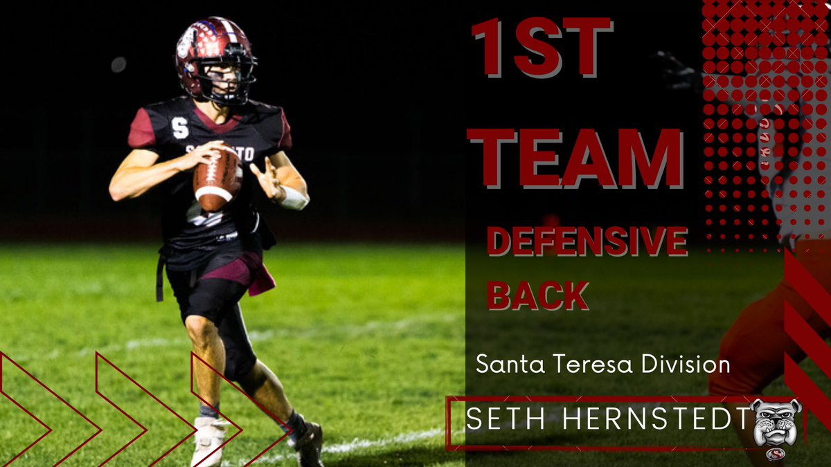 SobratoFootball's tweet photo. Congratulations to Seth Hernstedt! 1st Team All League Defensive Back!Class of β23! Go Bulldogs!
#2Claps2Barks
#WeAreSHS https://t.co/xhSAPtB5Ns