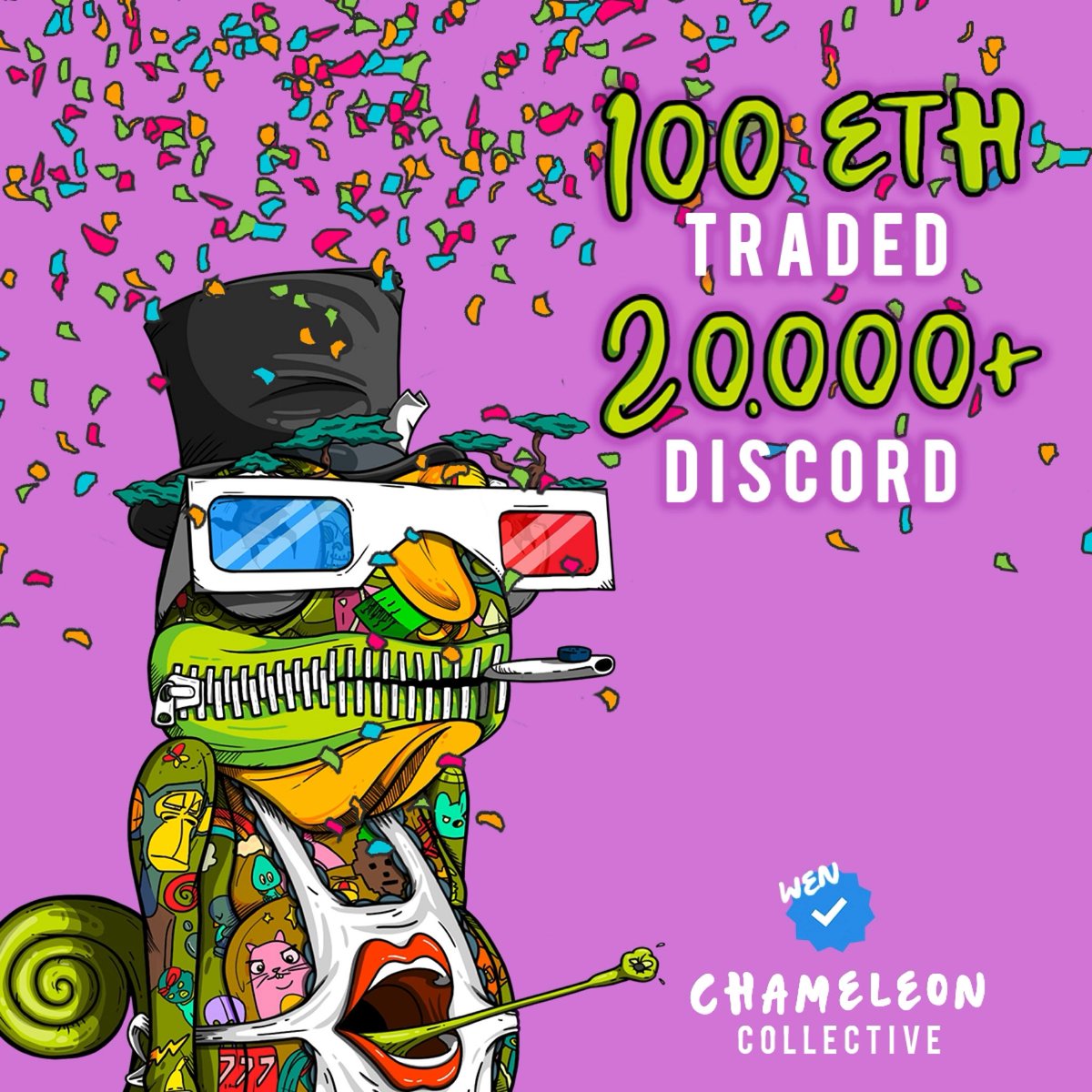 What an amazing 24 hour period, 100 eth traded, 20k on discord and individual sales over 1eth. What’s next <a href="/opensea/">OpenSea</a> before we can get that blue check mark ?