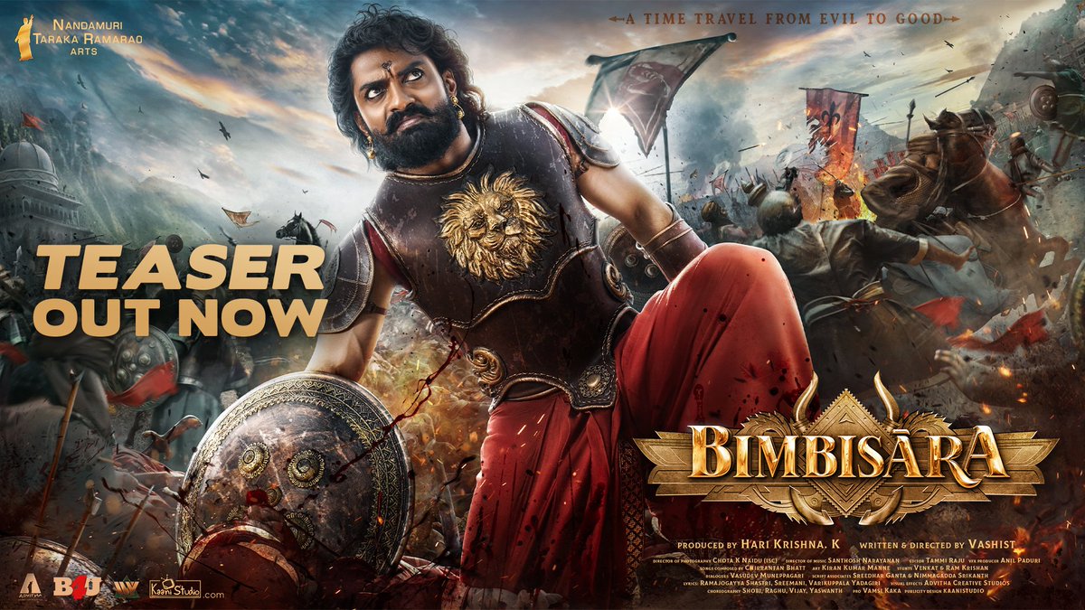 NTR Arts (@ntrartsofficial) on Twitter photo The ferocious #Bimbisara is here 🔥
#BimbisaraTeaser out now!
▶️ youtu.be/xF9UimAv3Kw
<a href="/NANDAMURIKALYAN/">Kalyanram Nandamuri</a> @DirVashist <a href="/CatherineTresa1/">Catherine Tresa</a> <a href="/iamsamyuktha_/">Samyuktha</a> @Warina_Hussain <a href="/Music_Santhosh/">Santhosh Narayanan</a> <a href="/ChirantannBhatt/">Chirantann Bhatt</a> @anilpaduri The ferocious #Bimbisara is here 🔥
#BimbisaraTeaser out now!
▶️ youtu.be/xF9UimAv3Kw
<a href="/NANDAMURIKALYAN/">Kalyanram Nandamuri</a> @DirVashist <a href="/CatherineTresa1/">Catherine Tresa</a> <a href="/iamsamyuktha_/">Samyuktha</a> @Warina_Hussain <a href="/Music_Santhosh/">Santhosh Narayanan</a> <a href="/ChirantannBhatt/">Chirantann Bhatt</a> @anilpaduri