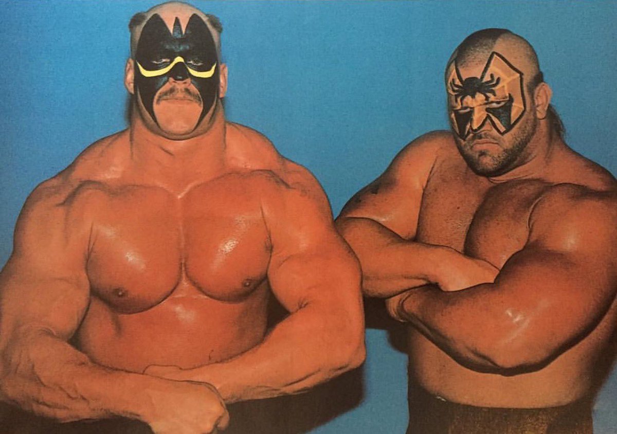 M_NightRiderFan's tweet photo. The Road Warriors #TheRoadWarriors #LOD #LegionOfDoom #HawkAndAnimal #AWA #NWA #GCW #JCP #WCW #WWF #WWEHallOfFame #ProWrestling #Wrestling #WWE #ProWrestlingLegends #OldSchoolProWrestling https://t.co/hViStCBXht