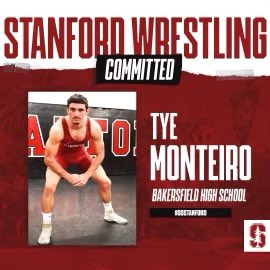 TyeMonteiro's tweet photo. Very excited and honored to announce my commitment to Stanford University. I want to give a huge thank you to the Stanford wrestling staff for this opportunity. Also I want to thank my family and friends for getting me to this point. #fearthetree 🌲 https://t.co/Jq5V4tvf2X