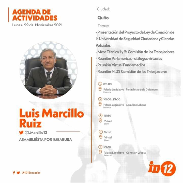 LMarcillo12's tweet photo. #𝗔𝗴𝗲𝗻𝗱𝗮𝗗𝗲𝗔𝗰𝘁𝗶𝘃𝗶𝗱𝗮𝗱𝗲𝘀📌

▶️ Compartimos con ustedes las labores que cumpliremos este 29 de Noviembre.

#SomosGenteNueva🧡
#ImbaburaEnLaAsamblea✅ https://t.co/qWr49ClN2h