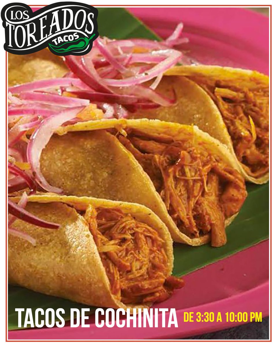 MenuAcapulco's tweet photo. Los toreados te cumplen los antojos de lunes a domingo. Recuerda que cuentan servicio a domicilio para tus posadas y fiestas #DondeComerenAcapulco
https://t.co/sVQATd9jnt 📲 #MenuAcapulco tu guía para comer en el puerto. https://t.co/j2UMrPIBim