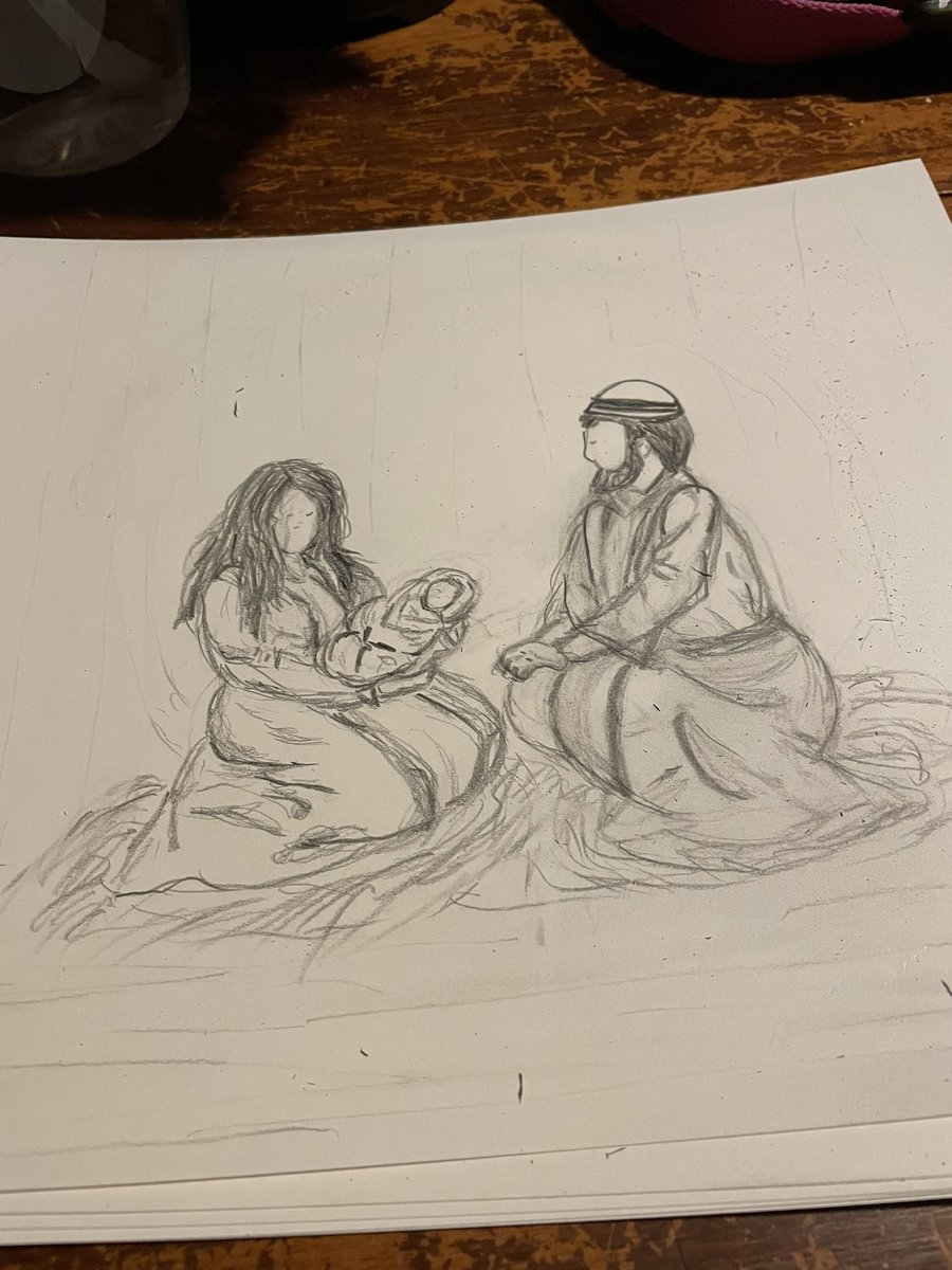 cindylou40's tweet photo. My version of the nativity scene I love to draw https://t.co/WNXOYqWiZs