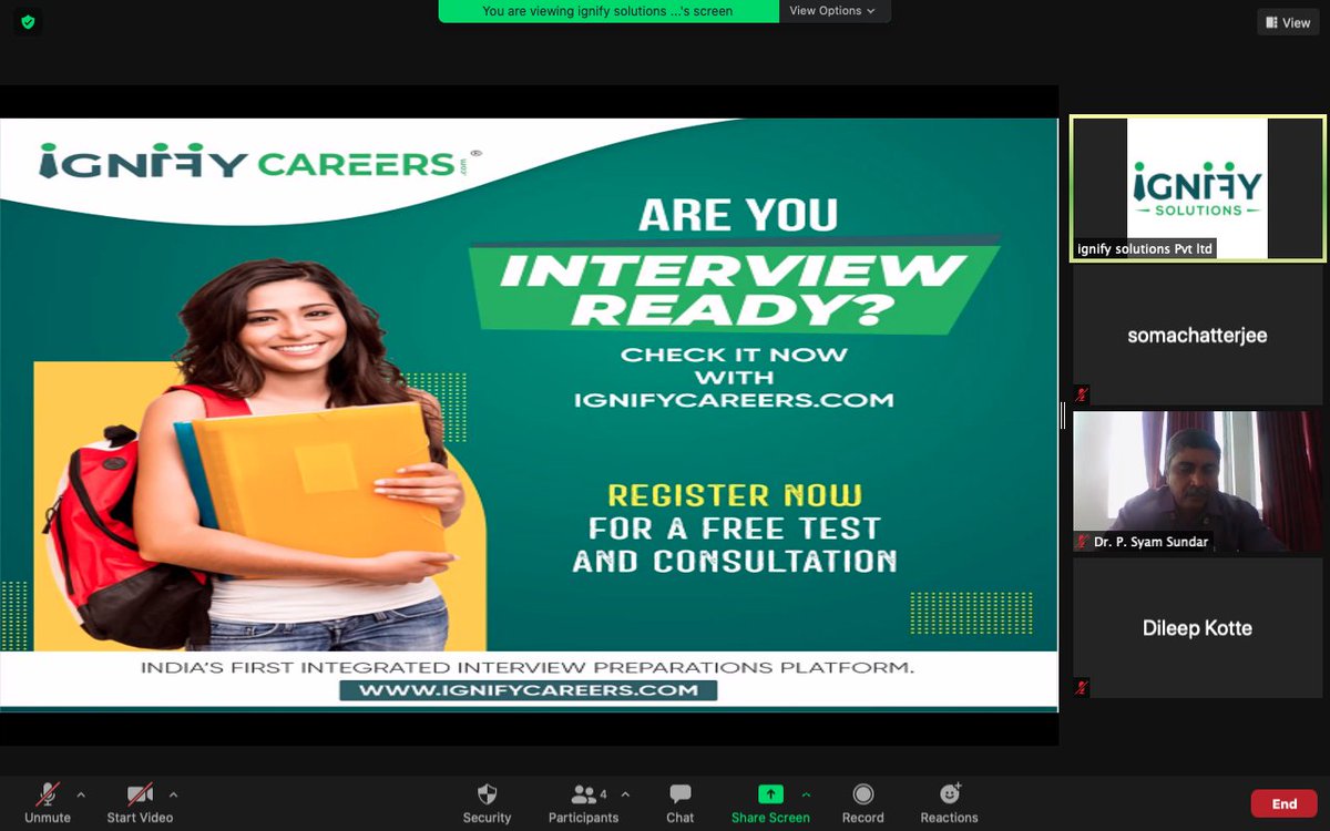 IgnifyS's tweet photo. Had a detailed discussion on our solutions over placement preparation with "KL UNIVERSITY (Deemed to be University), Vijyawada, AP"
Special thanks to Mr. Dileep, Mr. Shyam and Mr. Prasad for attending the session.
#university #tpos #placementpreparation #interviewready #job #AP https://t.co/CbxTQDQ6gr