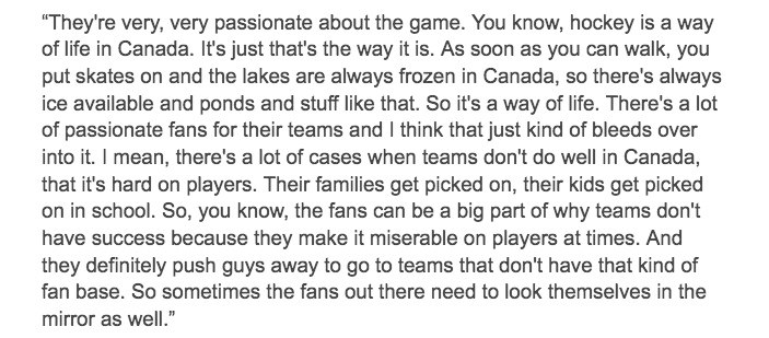_TyAnderson's tweet photo. Brad Marchand was asked about this after the game (question from @MickColageo). This was his answer: https://t.co/w5rNm4MyCe