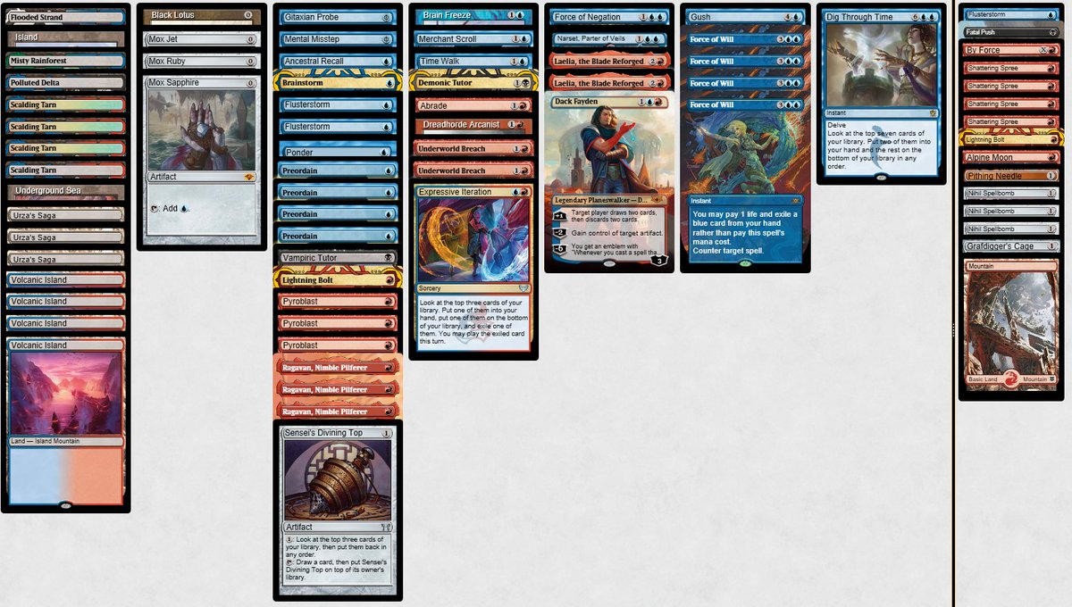 RoboAndy's tweet image. Won the MTGO Eternal Weekend Vintage Mox Ruby today. Grixis Breach was bonkers, definitely got a little lucky.