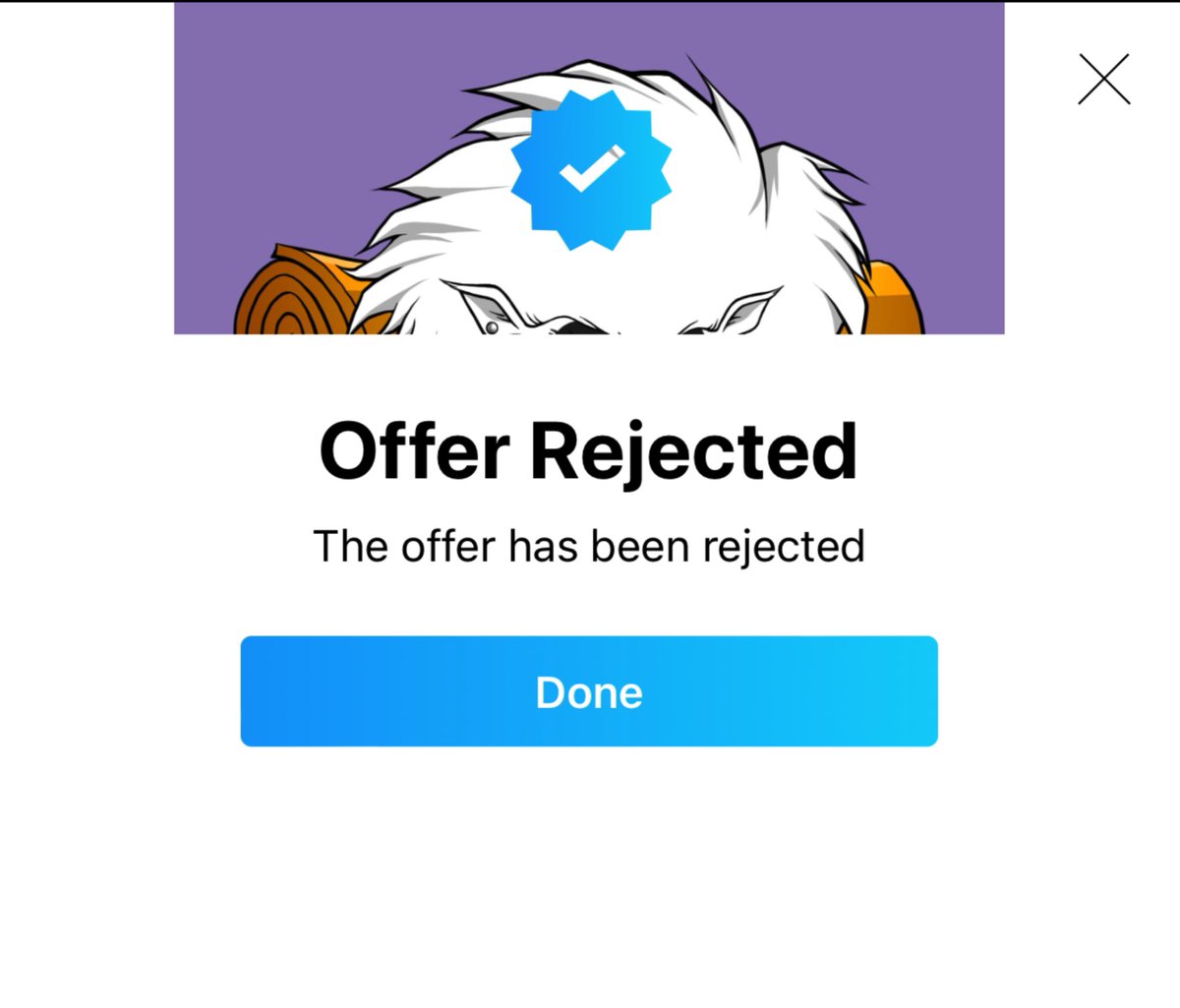 SammyMars's tweet photo. I received my first an offer.
Sorry bro to letting you know after 2 hours my dei on, I was sleeping
#LoadedLions #offerrejected https://t.co/YoObpkCfWu