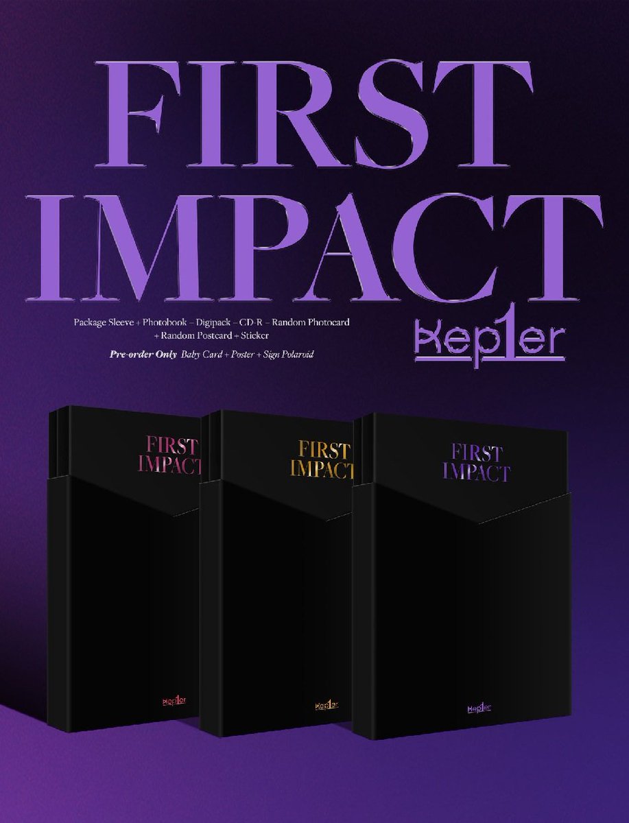 KEP1ERPeru's tweet photo. 『INFO』La preventa del 1st Mini Álbum 'FIRST IMPACT' de Kep1er ha comenzado, así mismo se comparte una vista previa del álbum que tiene 3 versiones.

➡️ Connect O - Ver. 💗
➡️ Connect - Ver. 💛
➡️ Connect 1 - Ver. 💜

📎 https://t.co/KkXDOTNM2C

#Kep1er #케플러 @official_kep1er https://t.co/HiN2h4OaST