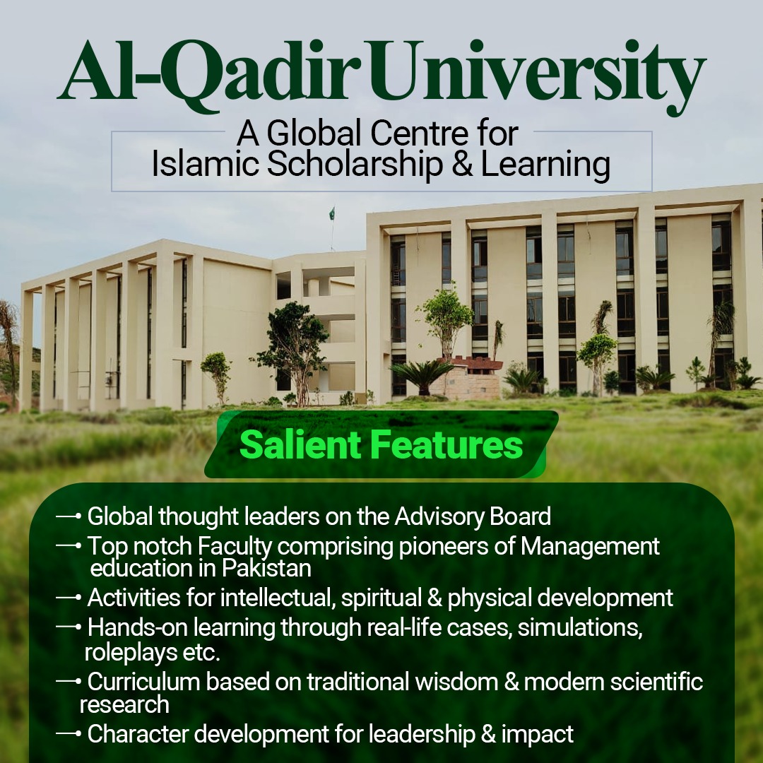 PM Imran Khan's vision for the future generations of Pakistan, Al-Qadir University is that platform which will give equal opportunities to students in building academics and thought process