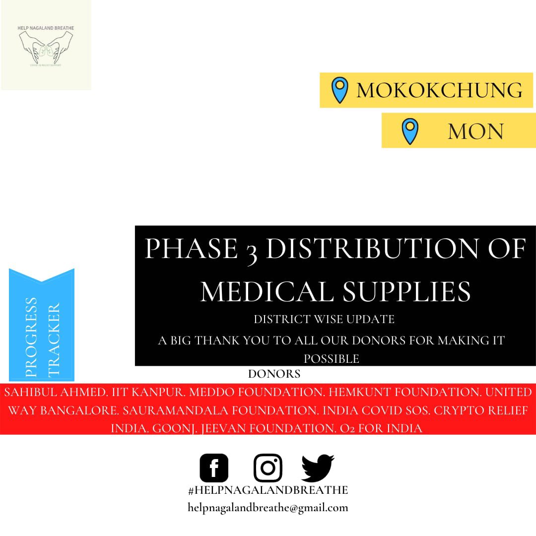 HelpNagaland's tweet photo. Phase 3 Distribution update: Mokokchung and  Mon district

#helpnagalandbreathe #nagaland #mokokchung #mon https://t.co/b7nnEDNRm6