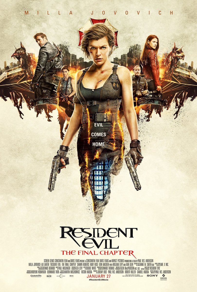FilmMomatic's tweet photo. #NowWatching RESIDENT EVIL - THE FINAL CHAPTER #PaulWSAnderson @MillaJovovich #IainGlen @TheRealAliL #ShawnRoberts @eoincmacken #FraserJames #RubyRose @willylevy29 @willylevy29 #Rola #EverAnderson #LeeJoonGi #MarkSimpson https://t.co/Qz4zt4pcC5