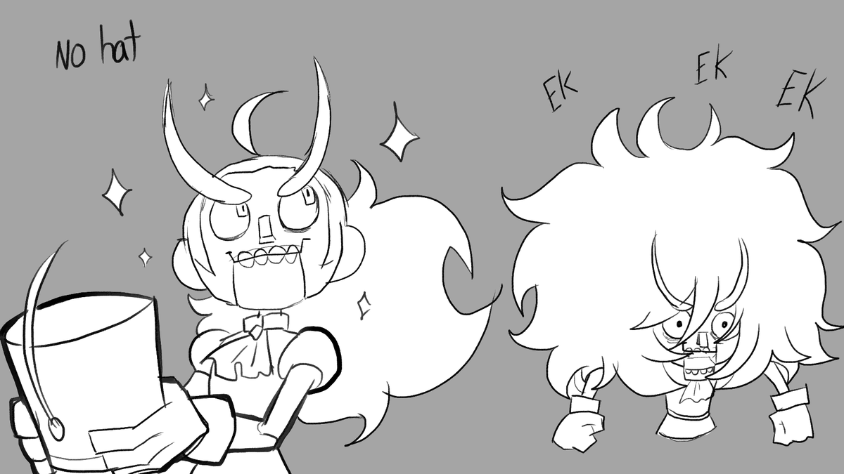 Some doodles to forget a little bit the pain from my wisdom teeth removal : ')
Here's Walnuss and Clara, character from a friend. + Walnuss being himself.