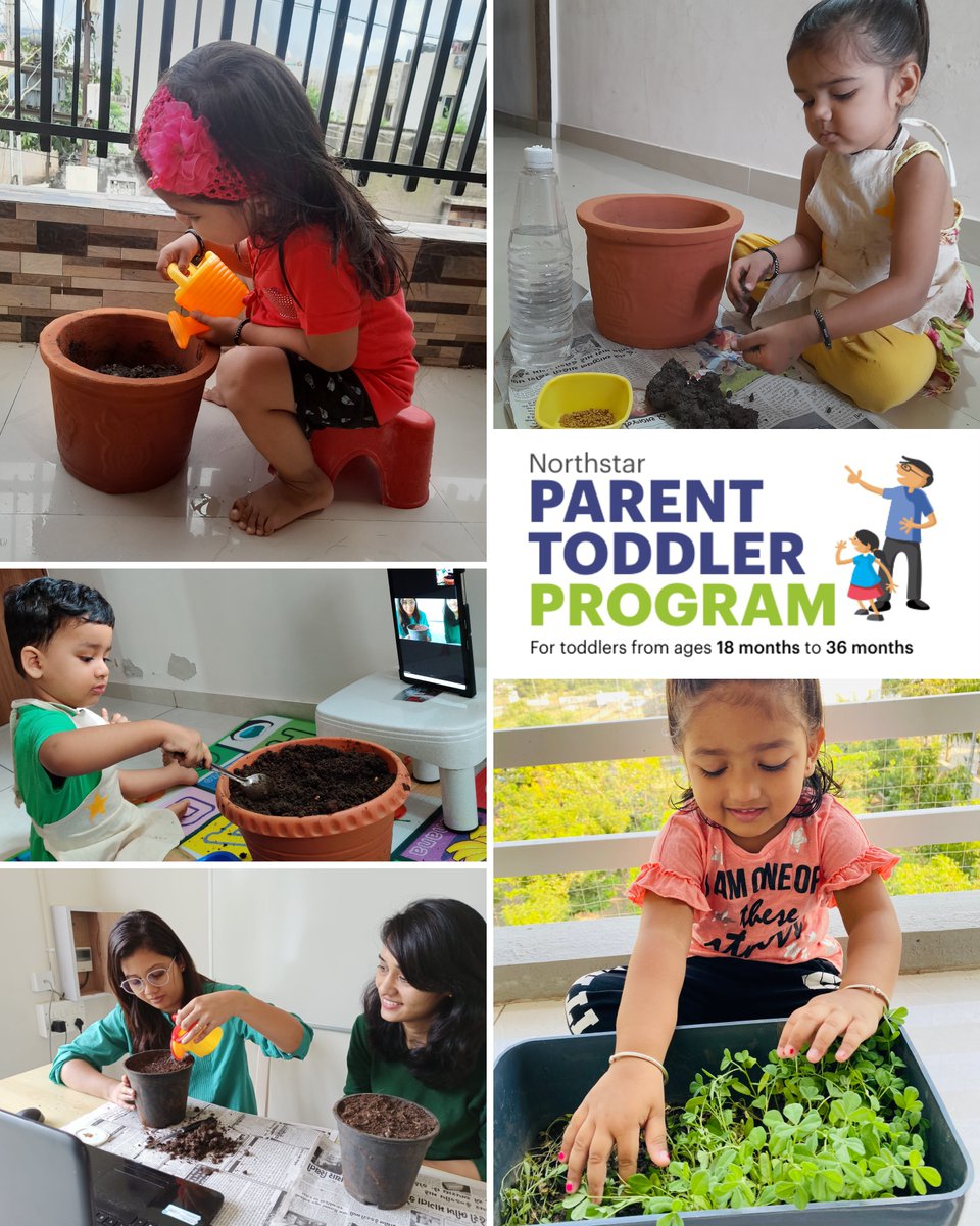 northstarindia's tweet photo. Our #ParentToddlerProgram learners formed a deeper connection with #nature during their #gardening theme.
Visit https://t.co/gS9tNCXsdL or call us on 9099195950.

#thenorthstarschool #thenorthstarway #toddler #ptp #parents #cambridgelearners #Rajkot #Gujarat #India https://t.co/VhROSwNdTh