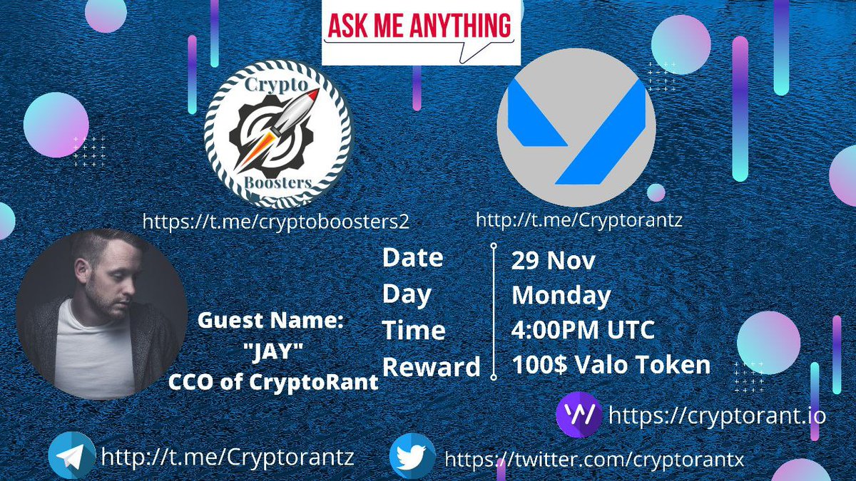 Royalpro01's tweet photo. 📢 We're thrilled to announce our next #AMA with CryptoRantaz on 29th Nov at 4:00 PM UTC
💰 Reward Pool: 100$
📍 Venue: https://t.co/W3z5JkxyBA
〽️ Rules:
✅ Follow @CryptoBooster11 &amp; @cryptorantx
✅ Like &amp; Retweet
✅ Comment Questions &amp; Tag 3 Friends. https://t.co/1IgeXo0NM3