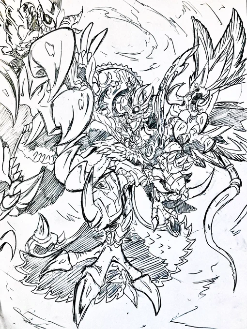 破壊龍神ヘヴィ・デス・メタルを描きました! 