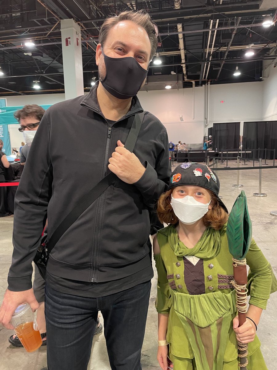 DanaFischerMTG's tweet photo. I saw @Marshall_LR at #MTGLasVegas and we compared our heights and there is not QUITE as much of a difference now though he’s still a lot taller than me! https://t.co/N4P7pxhYsE