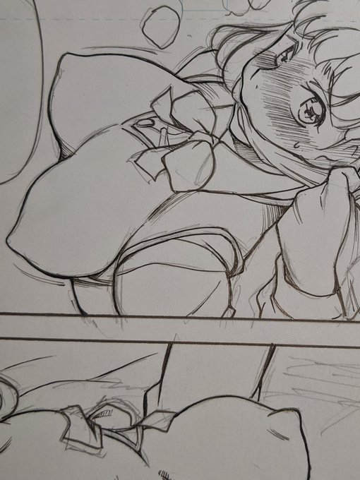 冬の新刊進捗。 
ただいまペン入れ中です。
よしっ、まだ予定より2日遅れだ!😅💦💦 