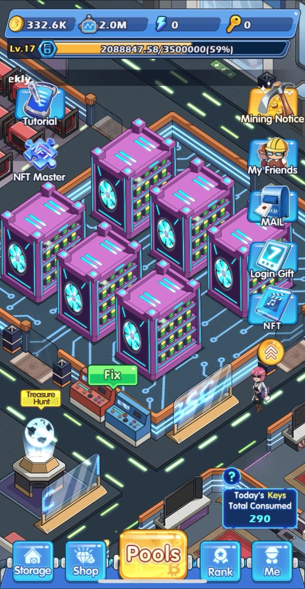 NFT買い逃した勢の方、NFT持ってないとゴールド全く貯まらなくなってません？何これ？って感じで楽しくなくなった。せっかく全部紫マシンまで行ったのにぃ🥺
$NT
#MiningTycoon