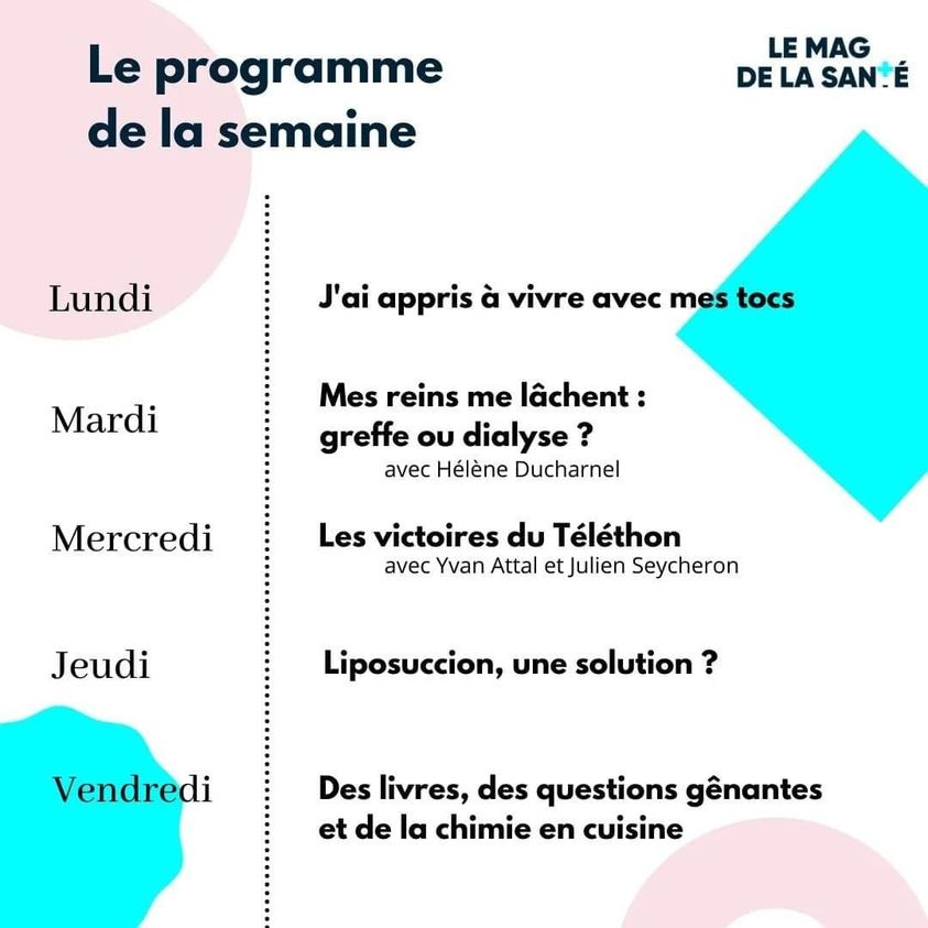 AFTOC1's tweet photo. Aujourd'hui lundi 29 novembre à 13h40 sur @France5tv @LeMagDeLaSante "J'ai appris à vivre avec mes tocs"
#TroubleObsessionelCompulsif #TOC #TCC #OCD #AFTOC https://t.co/56N1ivCEGs